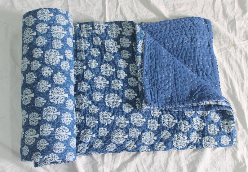 hand stitched kantha quilts