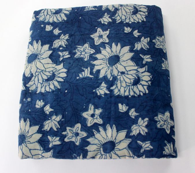 VHT cotton Indigo Block Print Fabric, Density : jaipur