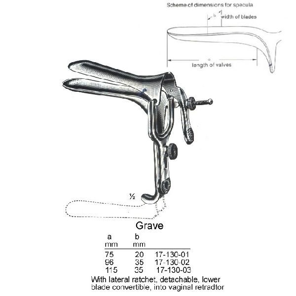 Cusco Vaginal Speculum by Dugree Surgical Company, cusco vaginal