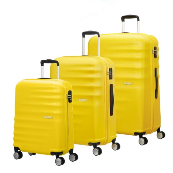 american tourister plastic suitcase