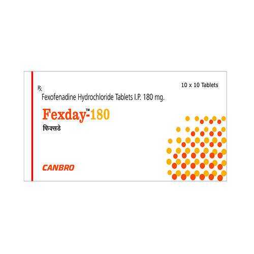 Fexofenadine HCL 180 mg Tablets