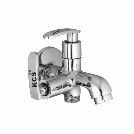 KCS Brass Two in One Bib Cock With Wall Flange - Eco