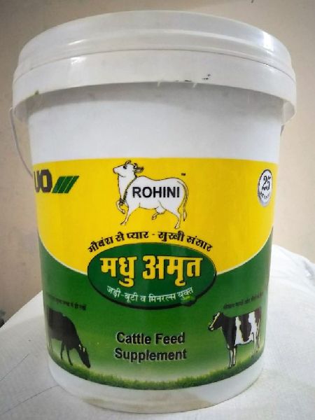 Madhu Amrit Rohini Cattle Feed, Packaging Type : 10 Ltr. Per Bucket