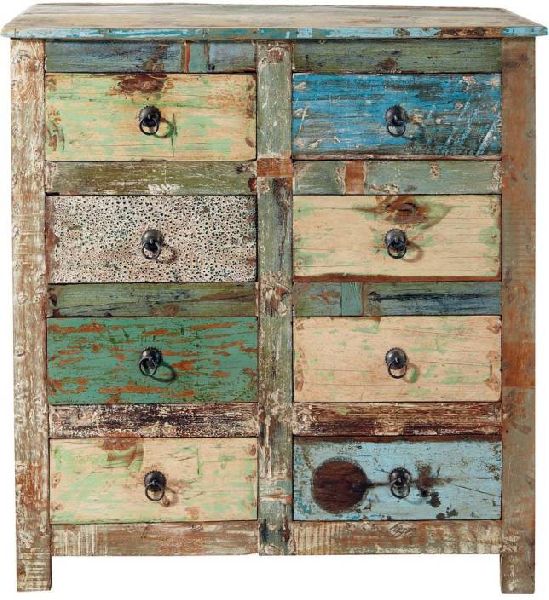 Wooden Chest Drawer, Color : Multicolors