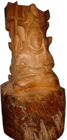 Wooden Lord Shiva Statue, Color : Brown
