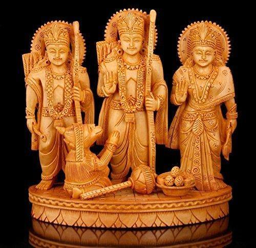 Wooden Ram Darbar Statue, for home temple