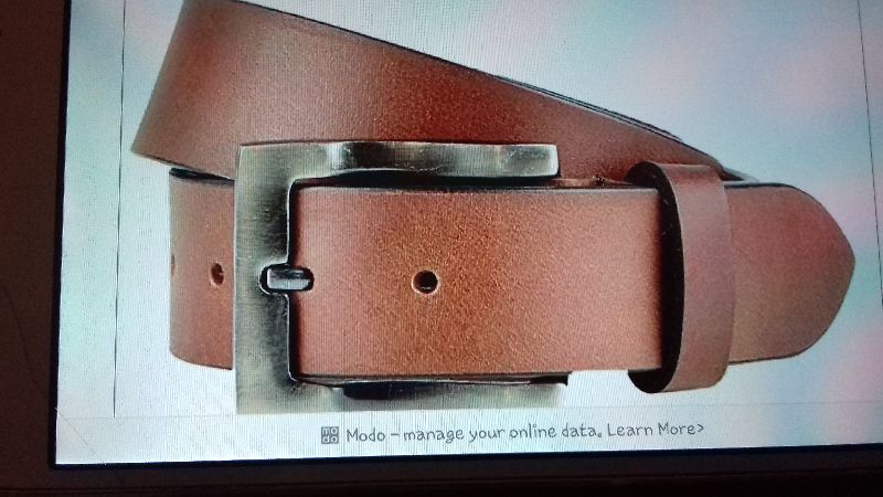Grin leather belt