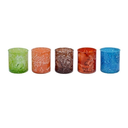 Round Glass Votive Holders, for Decoration, Pattern : Printed