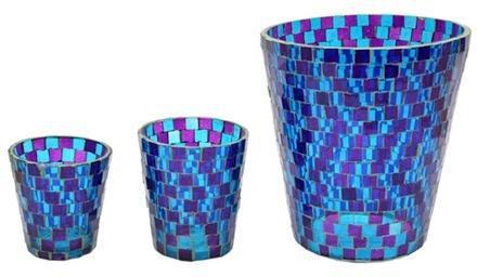 Glass Tumbler Votive Holders, for Decoration, Color : Multi Color