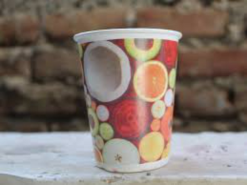 paper cups 250 ml multi colour