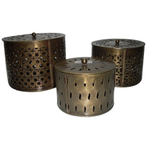 Jali Cut Work Round Box