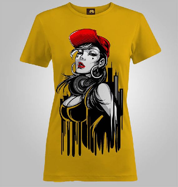 GIRL PRINTED T-SHIRTS(dj girl)