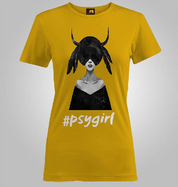 Ladies Printed T Shirts(psy girl), Size : Small, Medium, Large