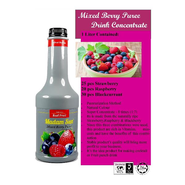 Mixed Berry Puree Juice Drink Concentrate