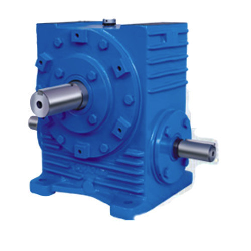 Omicron Mild Steel Horizontal Worm Reduction Gearbox, Color : Blue