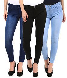 Cotton Plain ladies jeans, Feature : Strechable, Partly Printed, Easy Washable