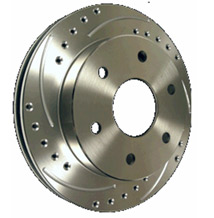 CROSS DRILLED & SLOTTED ROTORS IN GREY CAST IRON