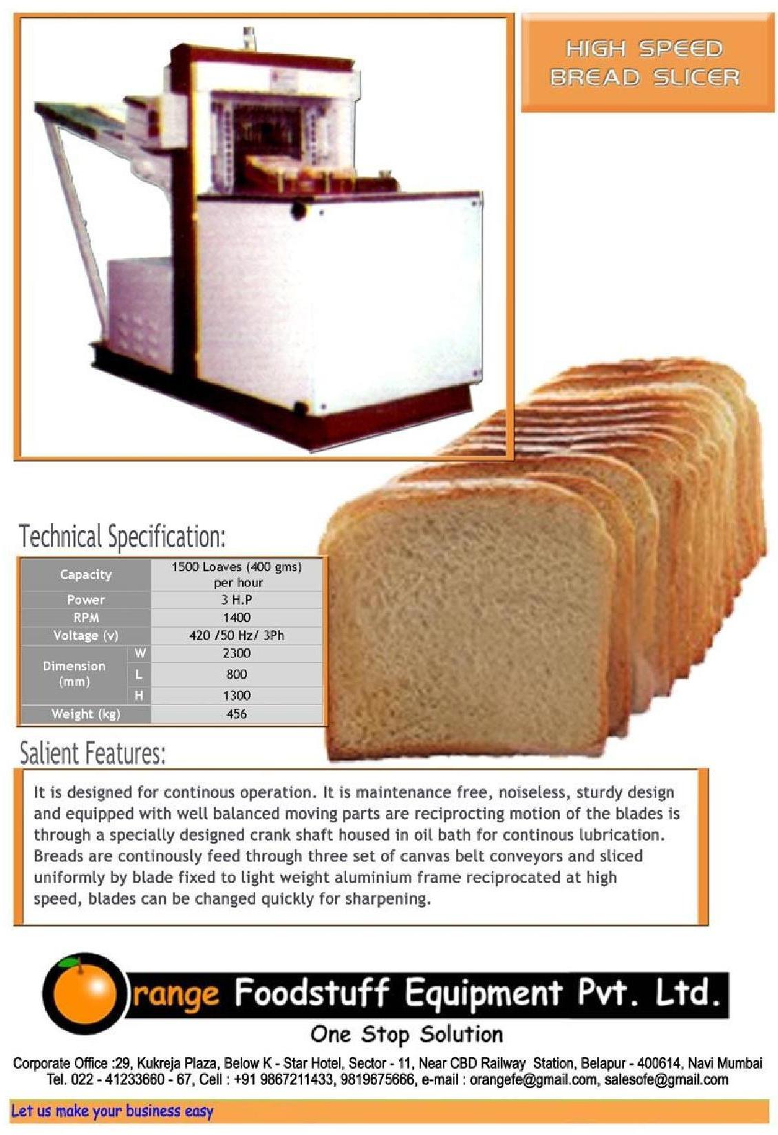 High Speed Bread Slicer