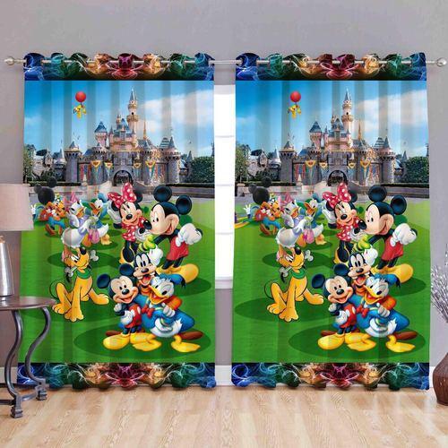 Mickey Mouse Family Print Curtains