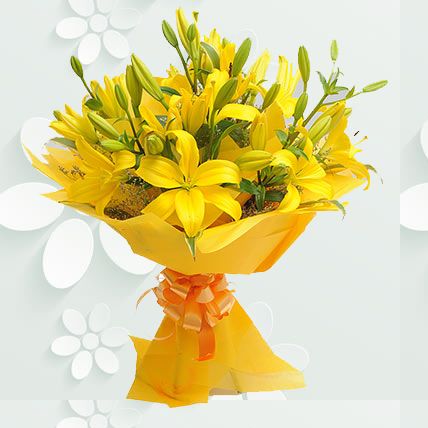Yellow Lillies Bouquet