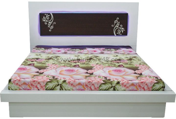 Teak Board Platform Bed, Color : White color