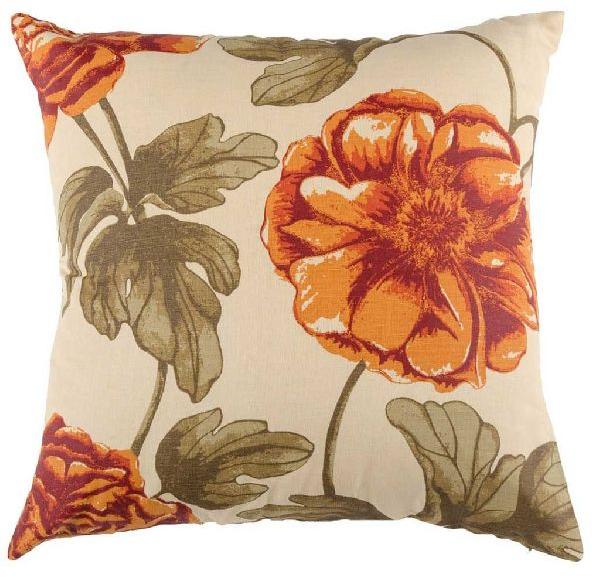 Linen printed cushion cover