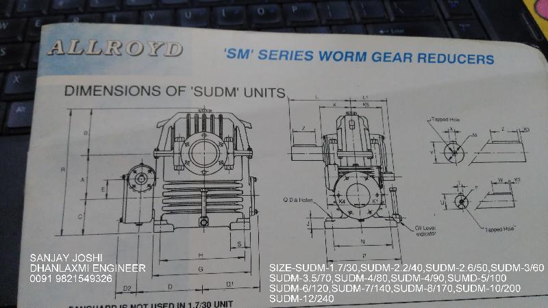 ALLROYD SUDM GEARBOXES-SUDM-12/240