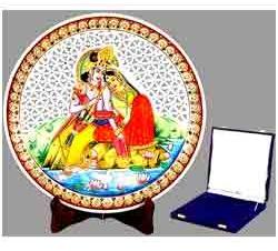 Radha Krishna Marble Plate