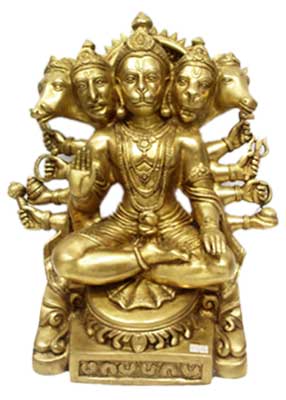 Brass Panchmukhi Hanuman Ji