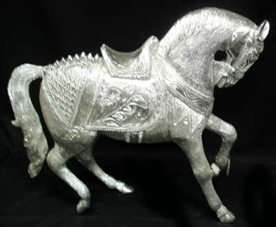 White Metal Horse