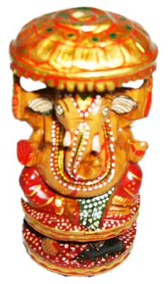 Wooden Chattar Ganesha