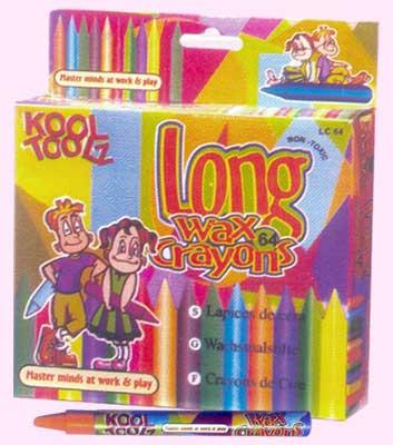 Long Wax Crayons 64