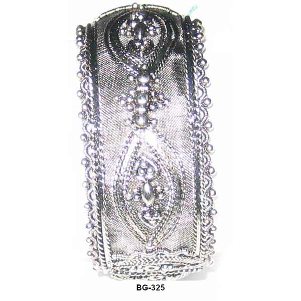 BG-325 Antique Silver Plating Finish cuff bangles