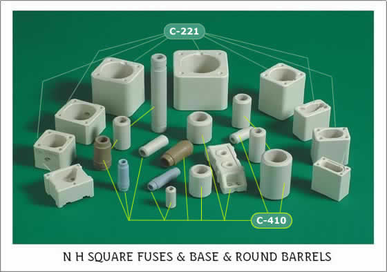 N H Square Fuse Bodies & Round Barrels (tubes)