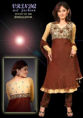 D.No. 684 (Bindulekha) Designer Salwar Suits, Age Group : Girls