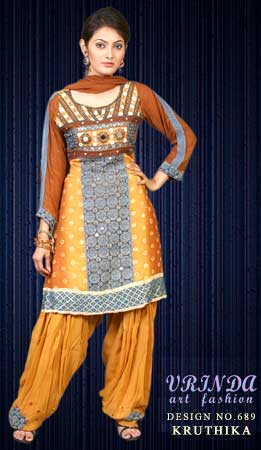 Stitched D.No. 689 (Kruthika) Designer Salwar Suits