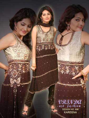 D.no. 696 (kareena) Embroidered Salwar Suits, Size : XXL, XL