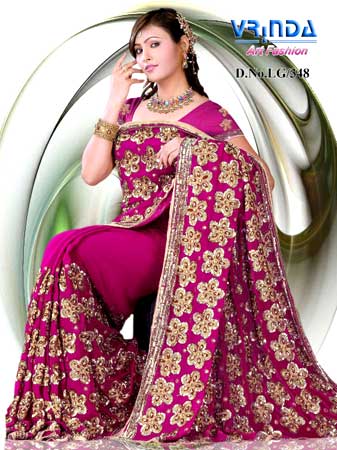 D.No. LG/ 348 Embroidered Sarees