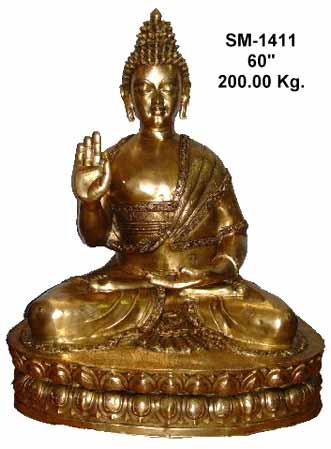 BBS - 12 Brass Buddha Statue