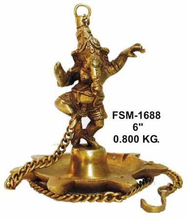 BD-02 Brass Ganesha Dancing Diya