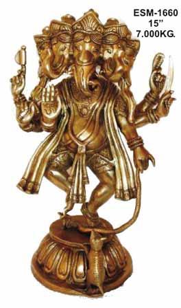 brass ganesh statue- G-006