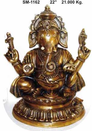 Smart Brass Ganesh Statue- G-008