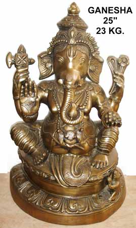 Smart Brass Ganesh Statue- G-012