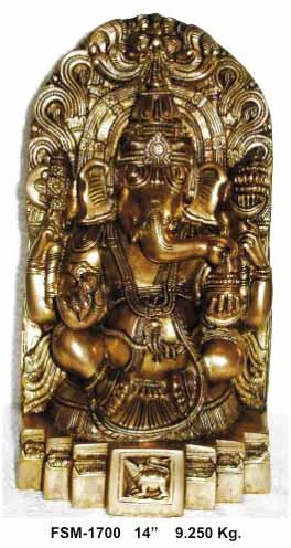 Smart Brass Ganesh Statue- G-018