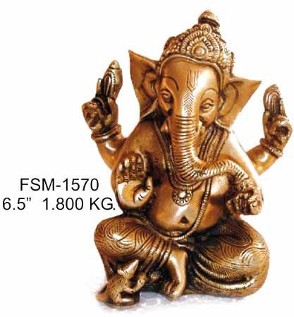 Brass Ganesh Statue- G-26
