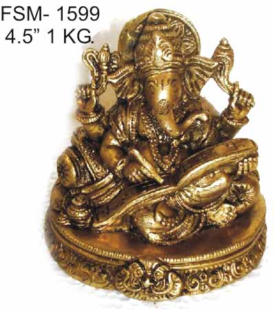 Smart Brass Ganesh Statue- G-27