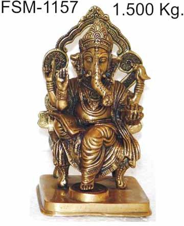 Brass Ganesh Statue- G-32