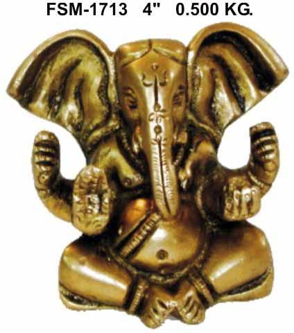Brass Ganesh Statue- Gs- 07