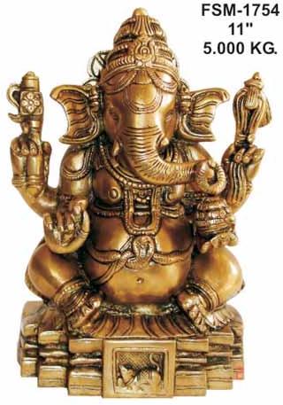 Brass Ganesha Statue  G-001