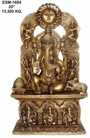 Smart Brass Ganesha Statue- G-023